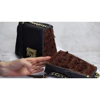 [Egor.Team] 3д-торт Сумка + рецепт торта Шоколадный трюфель с клюквой