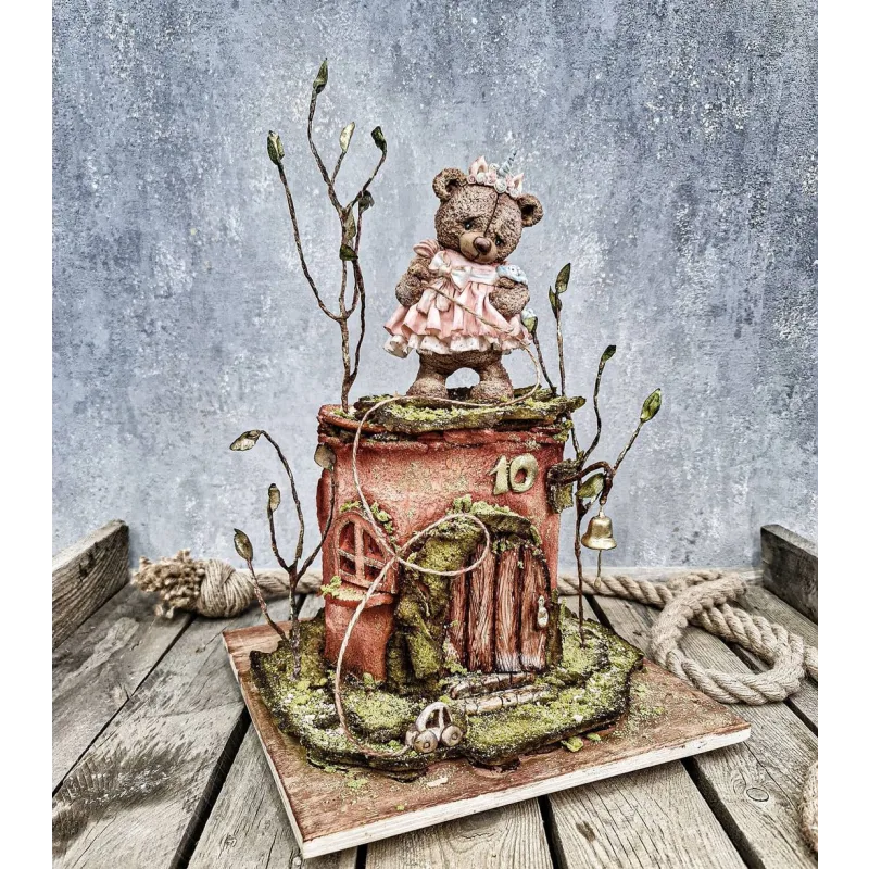 Мастер класс 3д торт "Мишка-малышка” (Ольга Громак, gromak_cake_omsk)