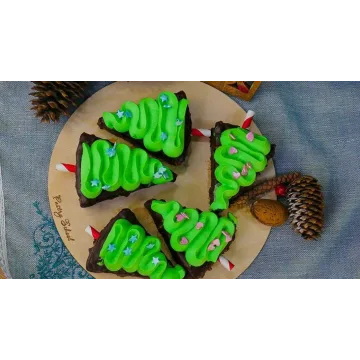 [Pastry-School] Пирожные «Новогодние Елочки» (Елена Крохмаль)