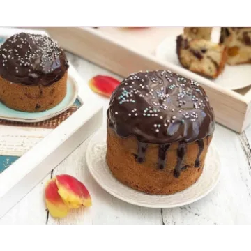 Кулич веганский с шоколадной глазурью. Постный (Катя Абрамова)