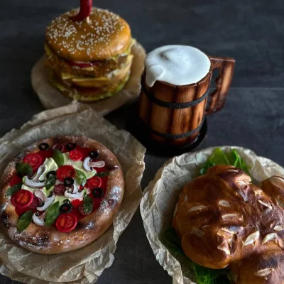 Мини-курс 3d тортиков в виде аппетитной еды (catcake.spb)