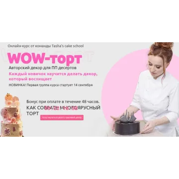 [Tasha's cake school] Wow-торт (Таша Коробейникова, Полина Ковтун-Обрамова)