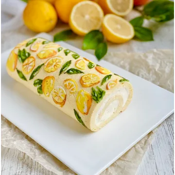 Бисквитный рулет с рисунком (Виктория Назаренко)