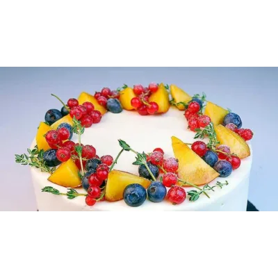 [Pastry-School] Торт "Персик- темьян" (Елена Крохмаль)