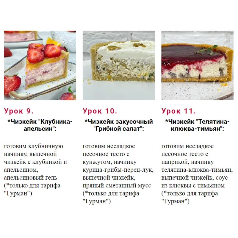 Курс "Чизкейки 2.0". Тариф Гурман (Наринэ Шахраманян)