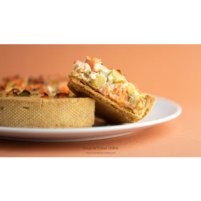 Киш с красной рыбой, цуккини и луком пореем (Екатерина Курбатова, Coup de Coeur Online)