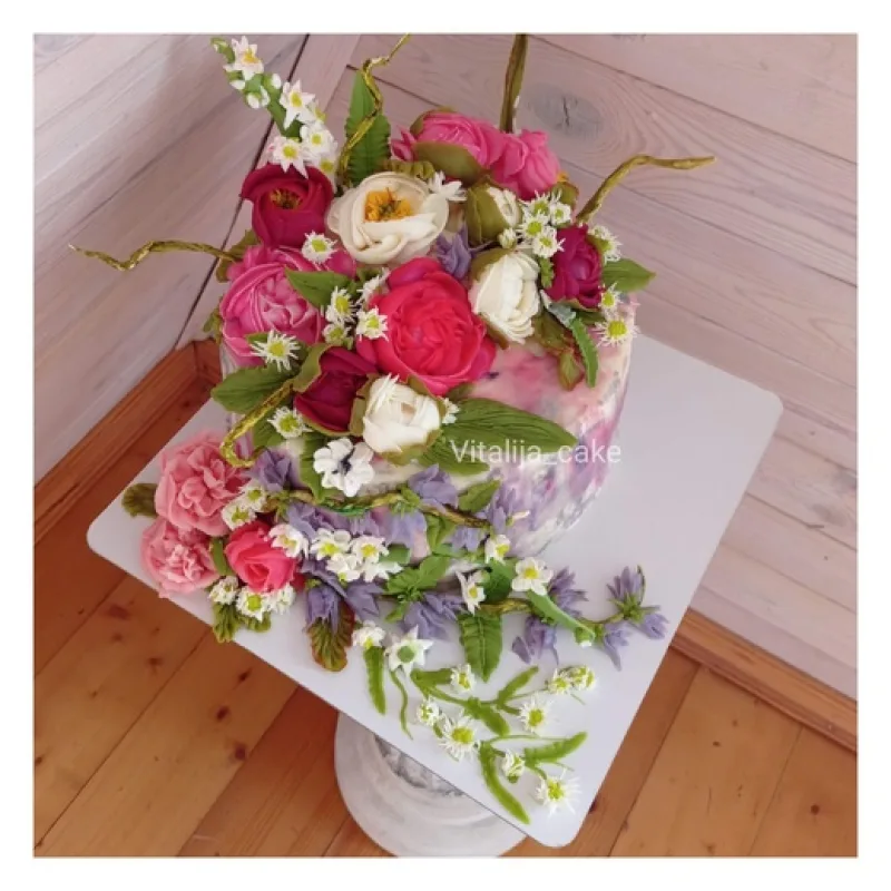 Кремовая флористика (vitalija_cake)