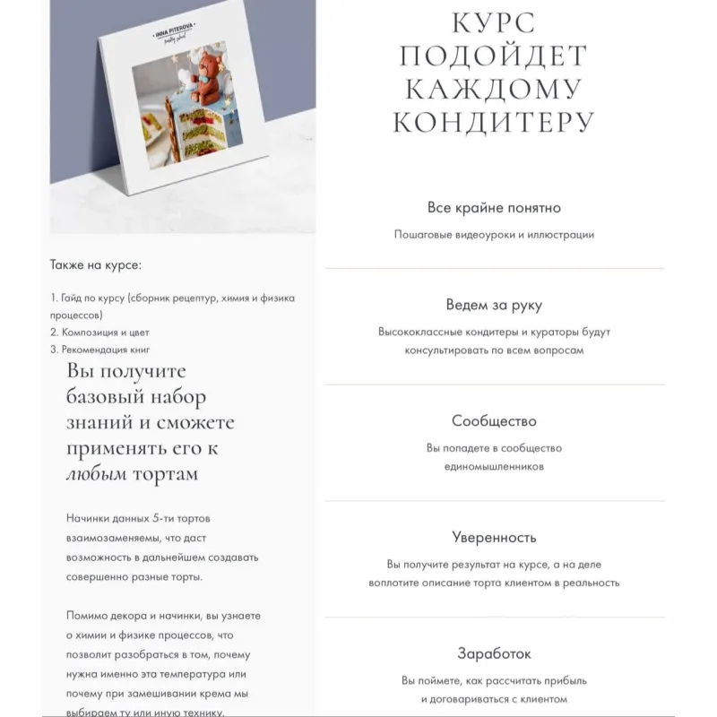 Торты в деталях от А до Я. Тариф "Базовый" (Инна Питерова)