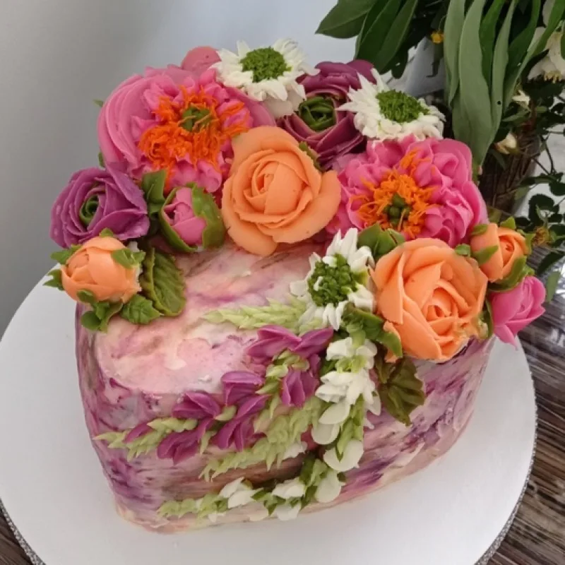 Кремовая флористика (vitalija_cake)