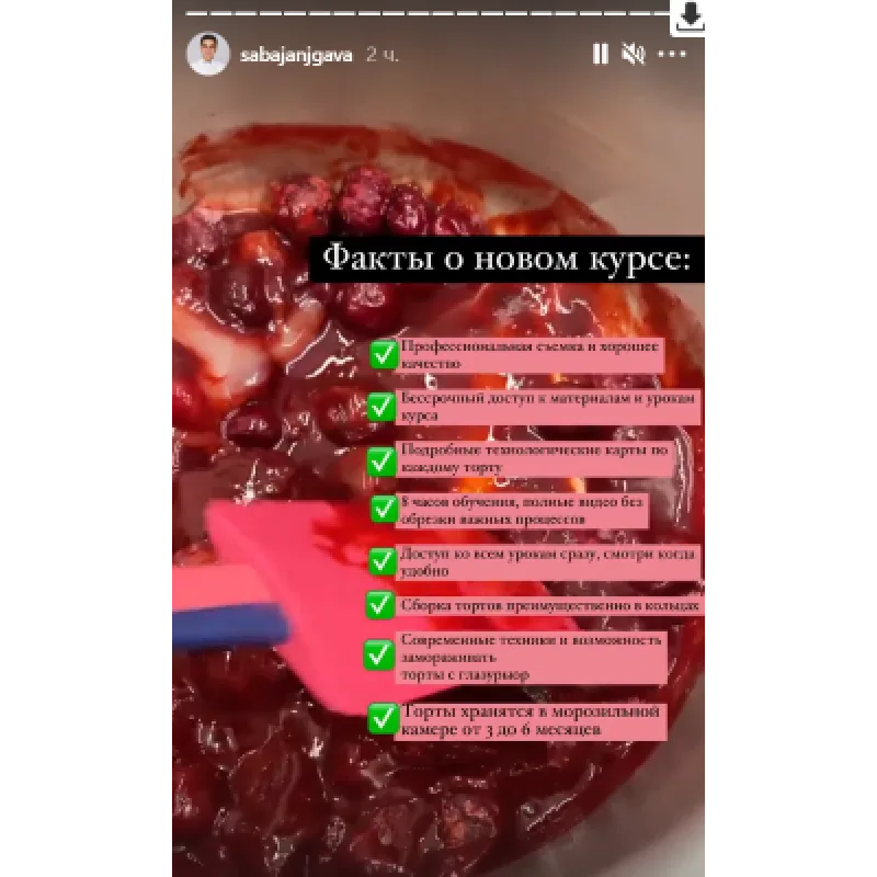 Курс по муссовым тортам (Саба Джанджгава)