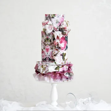 Текстильный декор из вафельной и сахарной бумаги (Александра Булгакова)