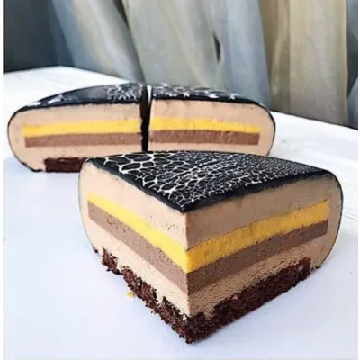 Рецепт-техника муссового торта Манго-маракуйя-молочный шоколад (kasadelika)