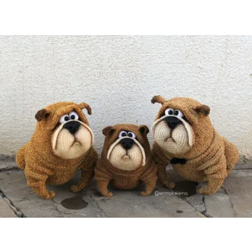 Мопс Венедикт. Вязание крючком (Елена Ермак)