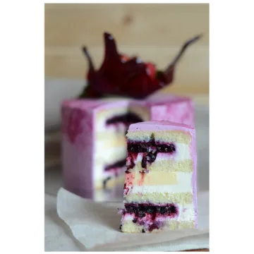 Бисквитный торт «Черника-Лимон» [Make Cake]