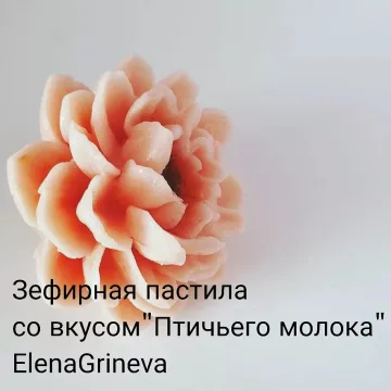 Зефир в молдах. Яблочная пастила со вкусом Птичьего молока (Елена Гринева)