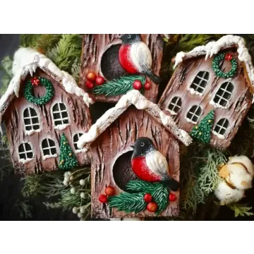 Мастер-класс по росписи новогодних пряников «Домики» (Евгения Локтева)