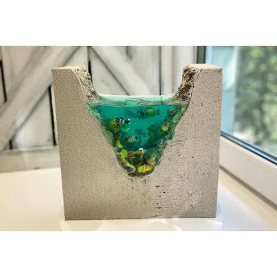 Вертикальный торт «Прозрачный аквариум» (Кристина Дольник)