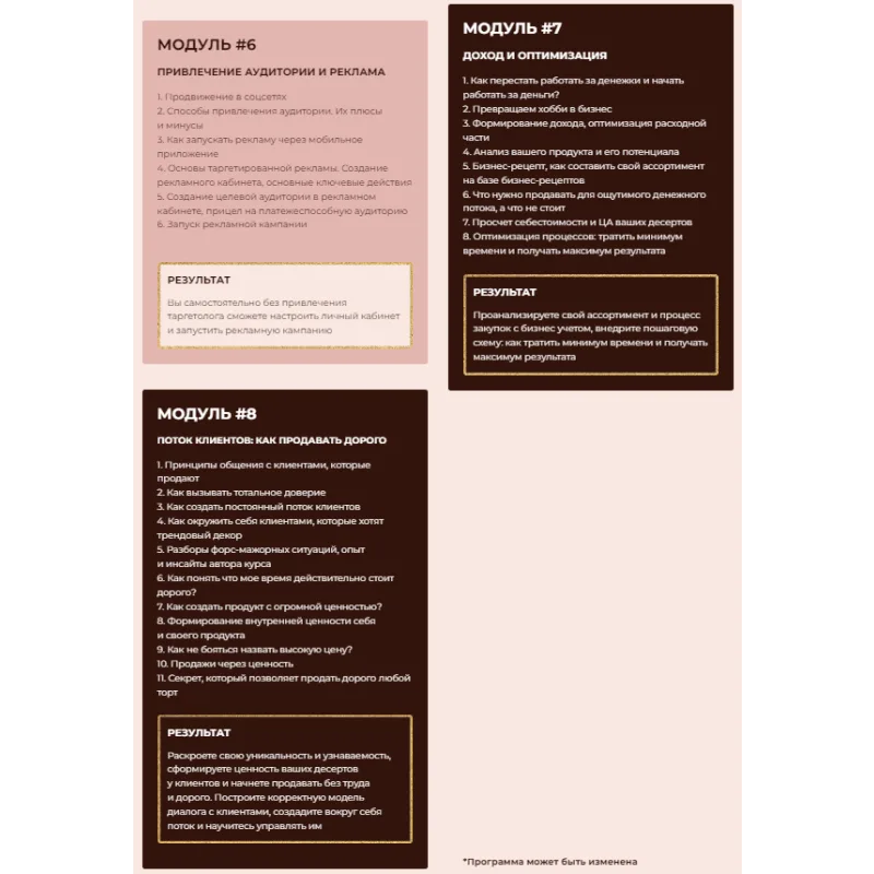 [mafita.cakes] Онлайн курс "Торт на миллион". Тариф Кондитер на миллион (Ксения Большан)