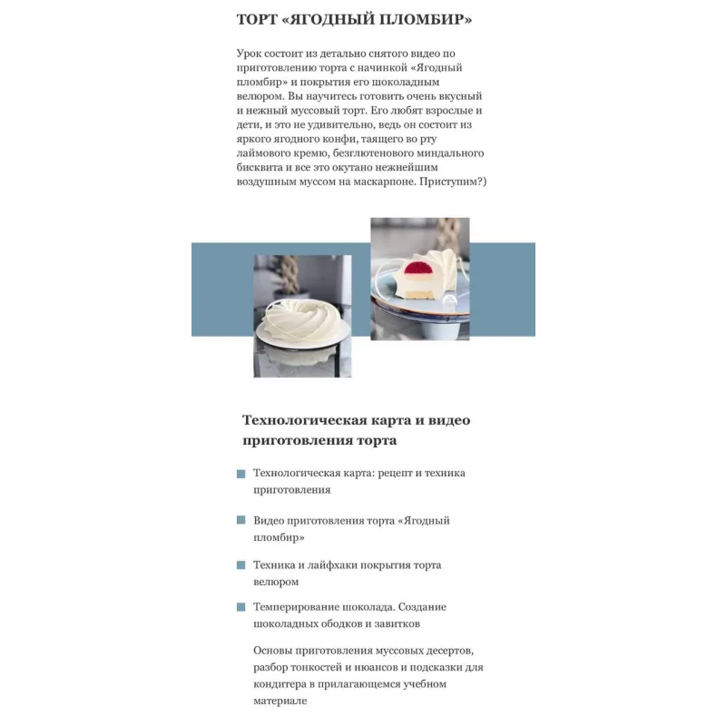 Онлайн-курс «Муссовые десерты» (Кристина Лова)