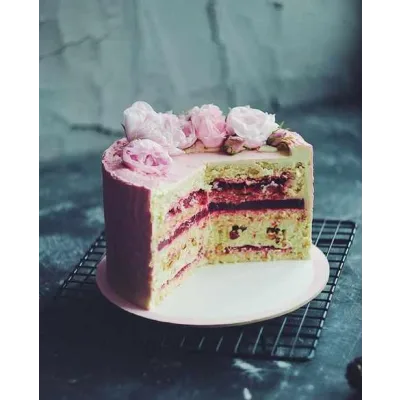 Торт Фисташка-Малина-Вишня (Наталья Оленникова, imbir_gvozdika)