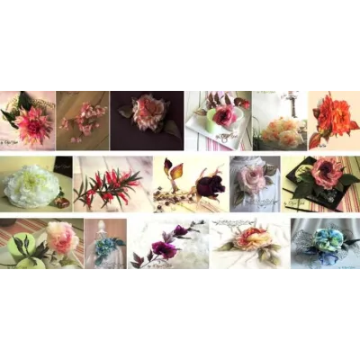 Полный курс - 16 МК по созданию цветов в японской технике Somebana, 2019 год (Ольга Якимова)