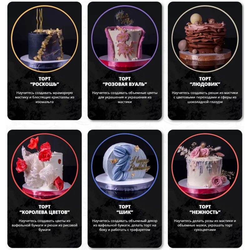 [Pastry School] Wow-декор 2.0. Пакет 12 тортов (Елена Крохмаль)
