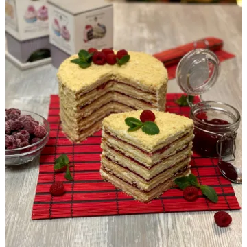 Торт "Песочный ванильно-малиновый" (Оксана Лобачева)