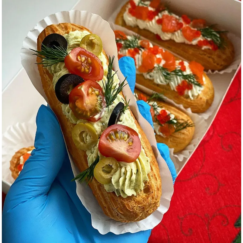 Закусочные эклеры (brutal_cakes)