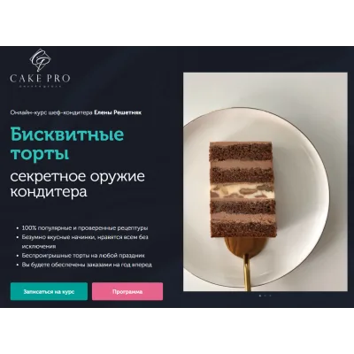 [Cake pro] Бисквитные торты. Пакет "Премиум" (Елена Решетняк)