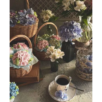 Мастер-класс по зефирным капкейкам "Гортензии". 15 августа (Марина Невская, Nebesnyii_mindal)