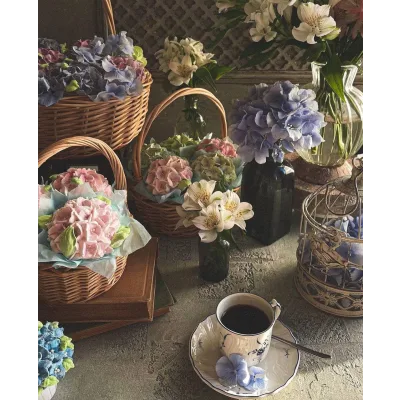 Мастер-класс по зефирным капкейкам "Гортензии". 15 августа (Марина Невская, Nebesnyii_mindal)