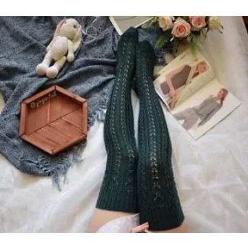 [Вязание] Чулки с ажурным узором «Листья» (zyapa_masha)