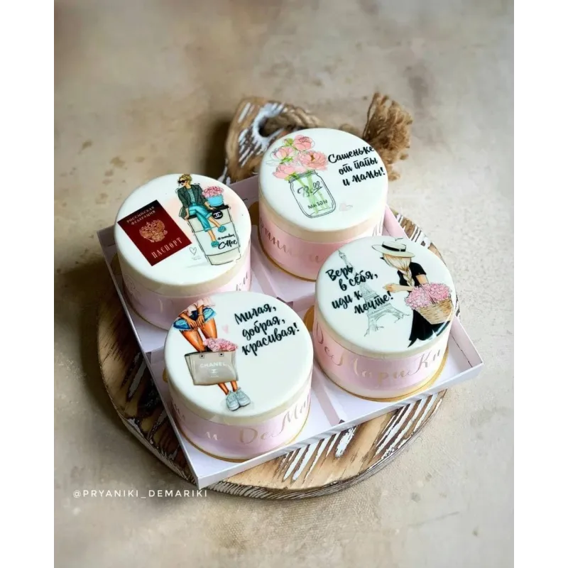 Мастер-класс по мини-тортам (Екатерина Крутова, Pryaniki_demariki)