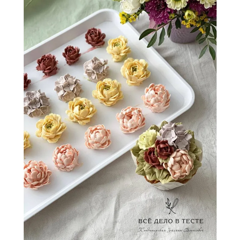 Мастер-класс по кремовой флористике (Залина Борисова)