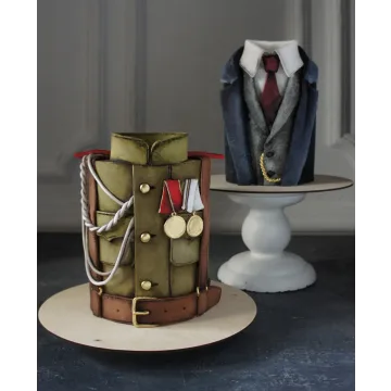 Декор торта "Костюмы" (Елена Гнут)