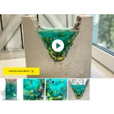 Вертикальный торт «Прозрачный аквариум» (Кристина Дольник)