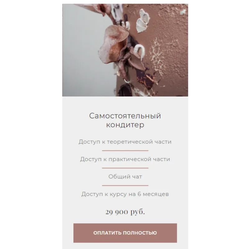 Обучающий курс "Искусство кондитерского дизайна" (Александра Булгакова)