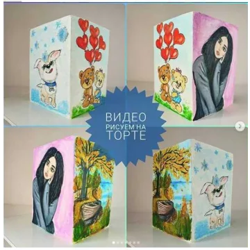 Рисование на торте (Ксения Енакиевская)