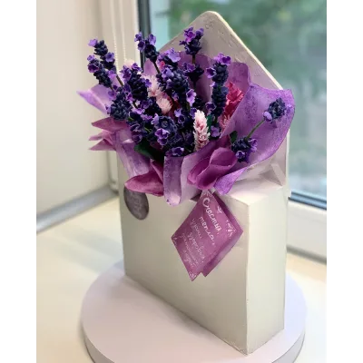 Вертикальный торт "Конверт с цветами" (Кристина Дольник)