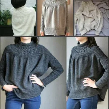 [Вязание] Свитер с круглой кокеткой Bright - Яркий (Юнко Окамото)