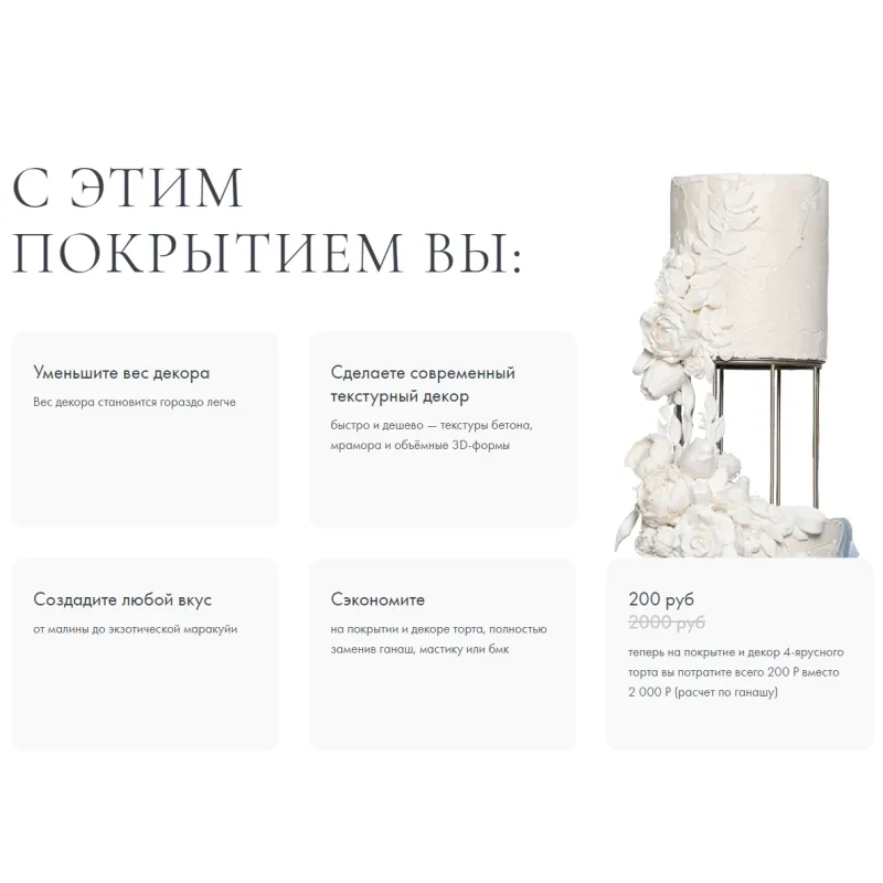 Зефирное покрытие. «Декор и покрытие торта» + «Производство силиконовых молдов» (Инна Питерова)