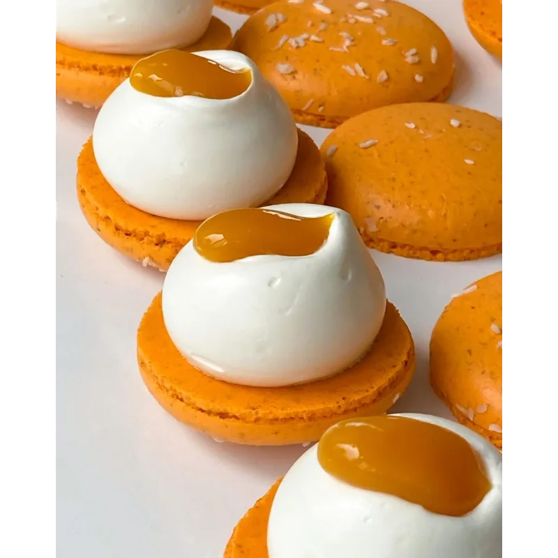 Макарон "Манго - Malibu" (sweetsbyalice)