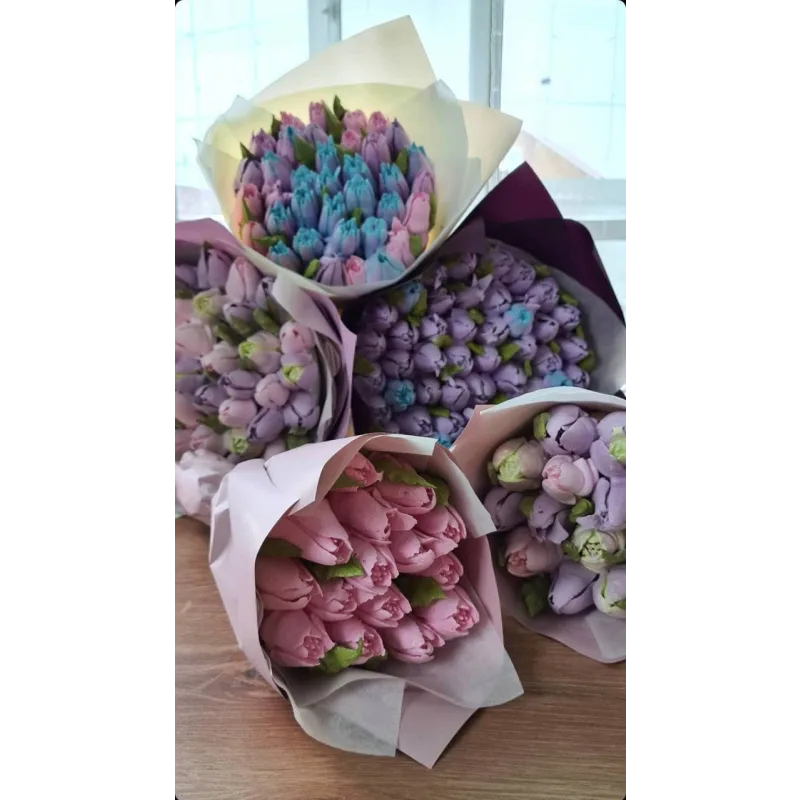 Видеоурок "Зефирные тюльпаны" (Ляйсян Казыргалина)