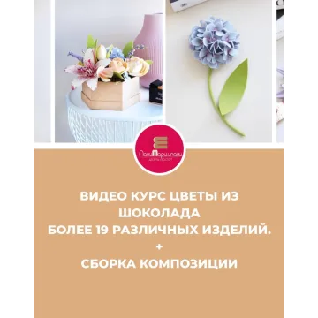 Видео-курс "Цветы из шоколада". Тариф "Только шоколад" (Ксения Панько)