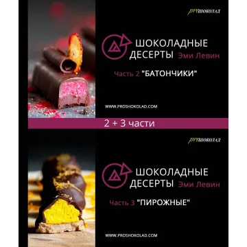 Шоколадные десерты. Часть 2 "Батончики" + Часть 3 "Пирожные" (Наталия Спитэри, Эми Левин)