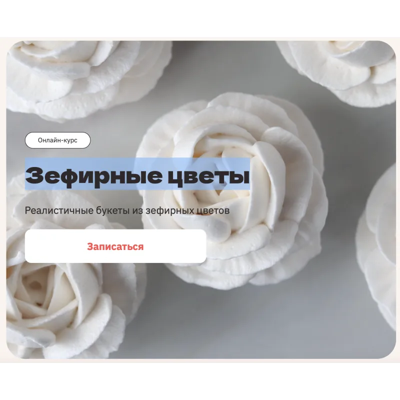 [Pauline School] Курс "Зефирные цветы" (Полина Филимонова)