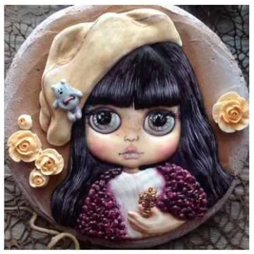 МК по росписи пряников - Кукла (Евгения Локтева)