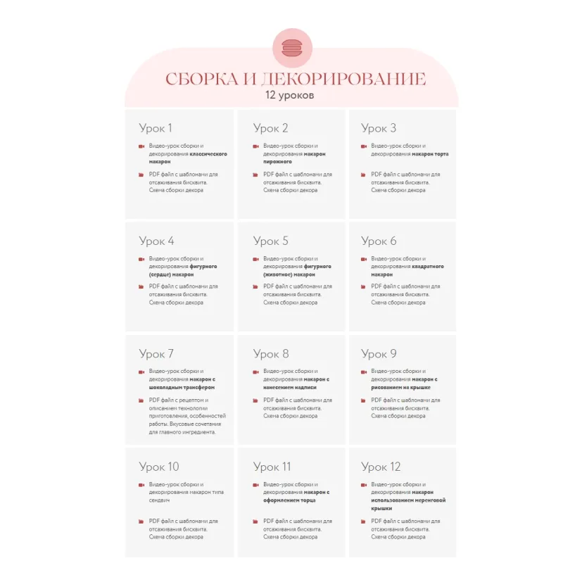 Курс "Идеальный макарон". Стандартный пакет (Ольга Пениоза)