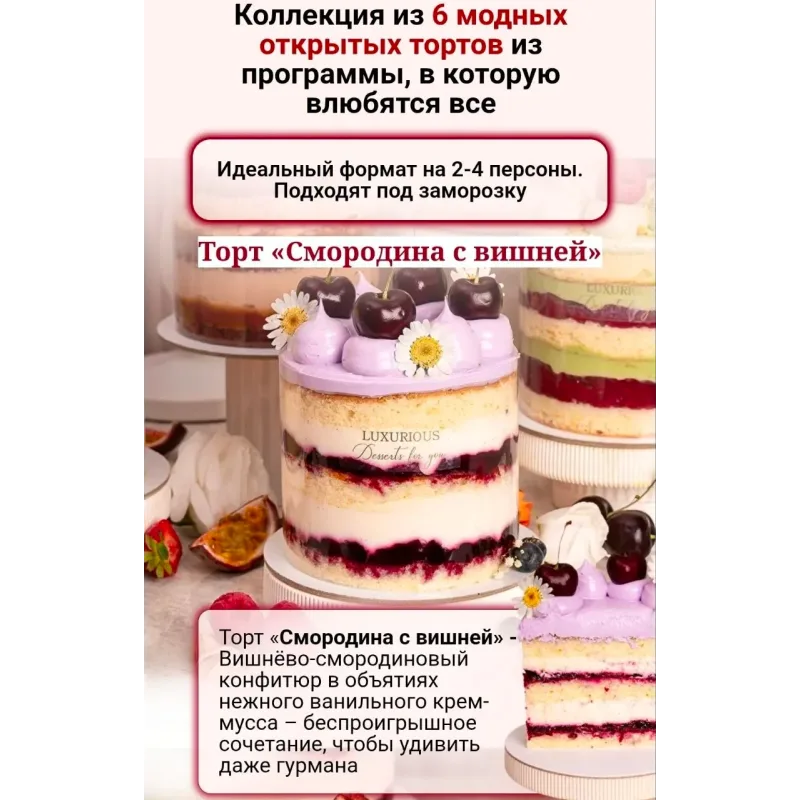 Курс Открытые вау-торты за 1 час (Надежда Коломейцева)