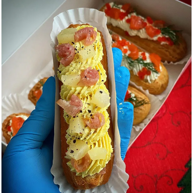 Закусочные эклеры (brutal_cakes)